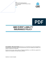 Event Liability Policy Wording