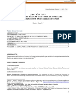 Lección Uno Definiciones Básicas Y Sistema de Unidades Basic Definitions and System of Units