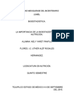 La Importancia de La Bioestadistica en Nutricion