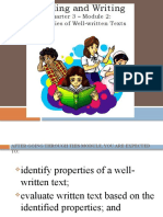 Properties of Well-Written Texts