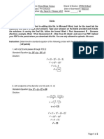 Circle: 1. With C (2,3) and Passes Through P (0,5) Standard Equation: (X - 2) Solution