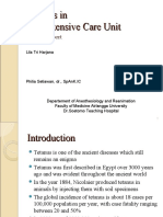 Tetanus in The Intensive Care Unit