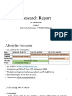 Research Report: Dr. Adeel Ansari PHD in It University Technology Petronas, Malaysia