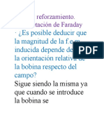 Foro de Reforzamiento. Interpretación de Faraday Unidad 4