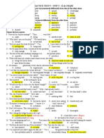 Practice Test 9 - Unit 3 - 12 TH Grade