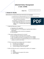 P1-Industrial Safety Management (Code: 23108) Seat No. 1 Hour/35 Marks