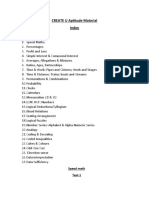 CREATE U Aptitude Material Index Topics: Speed Math Test-1