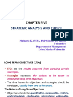 Chapter Five: Strategic Analysis and Choice