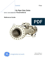 Sound Speed & Pipe Size Data: (For Ultrasonic Flowmeters)