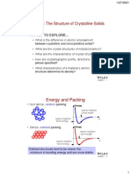 Chapter 3: The Structure of Crystalline Solids: Energy and Packing