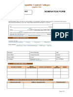 Republic Central Colleges: Nomination Form