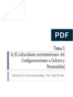 Tema El Culturalismo. Cultra y Personalidad Autores Recopi