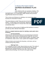 Car Salesman Business Plan Sample Template