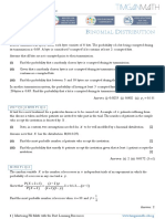 H2 Math Topical Worksheet (Binomial Distribution)