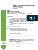 Unit 2.1 - Classification of Crop Plants