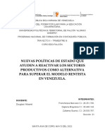 Crisis Rentista de Venezuela, Nuevas Políticas de Estado Como Alternativa