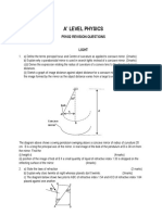 S.6 Physics Revision Questions - 2020