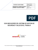 Guía de Indicadores SG SST - F