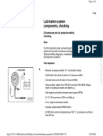 Lubrication System Components, Checking: Oil Pressure and Oil Pressure Switch, Checking