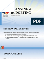 Planning & Budgeting: Module 2 Session 2