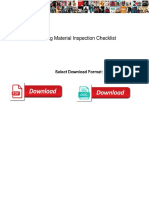 Incoming Material Inspection Checklist