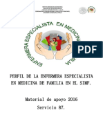 Perfil de La Enfermera Especialista en Medicina de Familia en El SIMF Material de Apoyo 2016