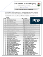 Pharmacists Council of Nigeria (PCN) : Names Names