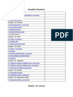 Swedish Grammar: Chapter - 01. Clauses