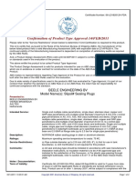 Confirmation of Product Type Approval 14/FEB/2011: Beele Engineering BV Model Name(s) : Slipsil# Sealing Plugs