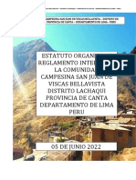 Estatuto y Reglamento Comunidad Campesina San Juan de Viscas Bellavista