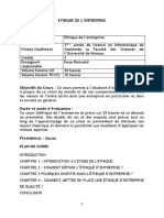 Ethique de L'entreprise. Chapitre 1docx