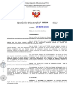 Resolución Directoral #-2022: Unidad de Gestión Educativa Local #06