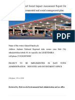 Environmental and Social Impact Assessment Report For Fuel Station Environmental and Social Management Plan