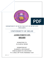 University of Delhi: Assignment On