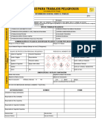 Permiso de Trabajo de Alto Riesgo Formato en Blanco