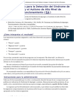 EspectroAutista - Info - Escala Autónoma para La Detección Del Síndrome de Asperger y El Autismo de Alto Nivel de Funcionamiento