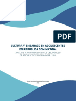 Cultura y Embarazo en Adolescentes en República Dominicana - Análisis A Partir de Los Datos Del Módulo de Adolescentes de ENHOGAR 2018