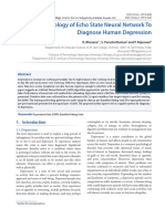 Methodology of Echo State Neural Network To Diagnose Human Depression