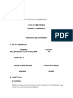 INFORME de QUIMICA Obtencion de Hidrogeno