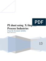 PI Sheet Using X-Step For Process Industries: (Type The Document Subtitle)