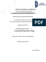 2.1 Antecedentes Del Problema y 2.2 Planteamiento Del Problema.