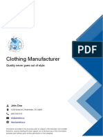 Clothing Manufacturer Business Plan Example