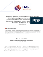 Recherche D'indices de Variabilité Climatique Dans Des Séries Hydroclmatiques Au Maroc