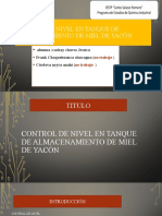 Control de Nivel en Tanque de Almacenamiento de Miel de Yacon