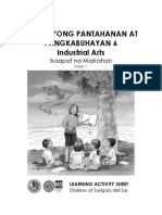 Edukasyong Pantahanan at Pangkabuhayan 6 Industrial Arts: Ikaapat Na Markahan