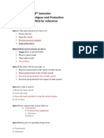 8 Semester Subject: Switchgear and Protection Sample MCQ For Reference