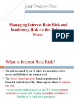 Chapter Twenty-Two: Managing Interest Rate Risk and Insolvency Risk On The Balance Sheet