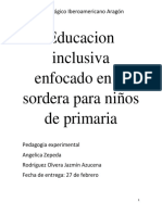 Educacion Inclusiva Enfocado en La Sordera