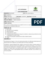 Acta de Induccion Gestion de Riesgos