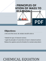 Applying Principles of Conservation of Mass To Chemical Reaction